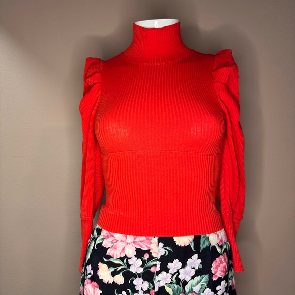 Free People Red Lala Cropped Top xs - Picture 4 of 10